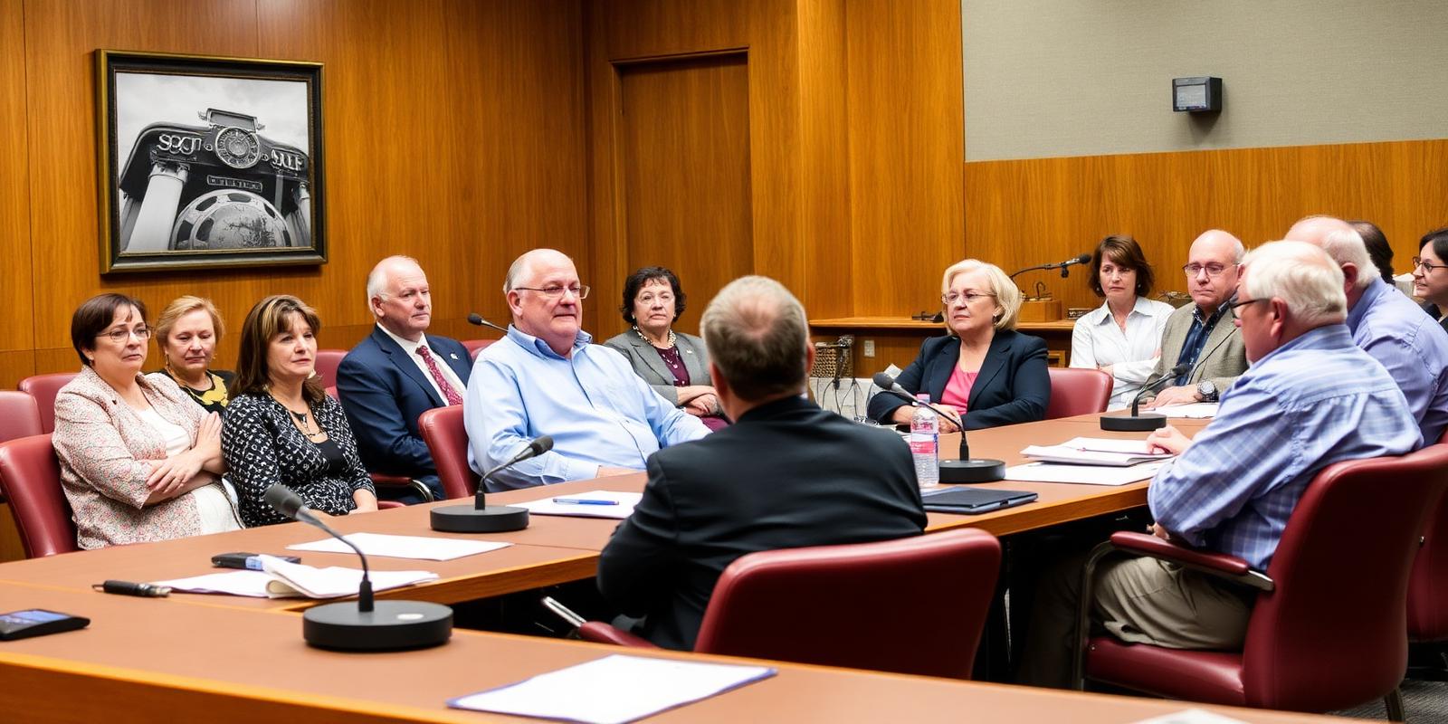 CHA commissioners and staff at a public board meeting in a civic boardroom
